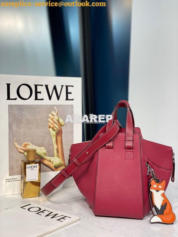 Replica Loewe Hammock Small Bag 66031 Wine 3