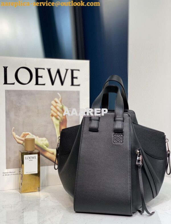 Replica Loewe Hammock Small Bag Smooth Calfskin 66031 Black 3