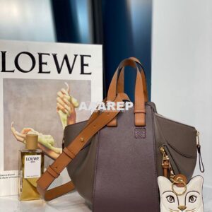 Replica Loewe Hammock Small Bag Smooth Calfskin 66031 Oxblood/Taupe