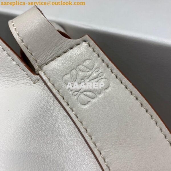 Replica Loewe Horseshoe Bag in Nappa Calf Leather White 446748 9