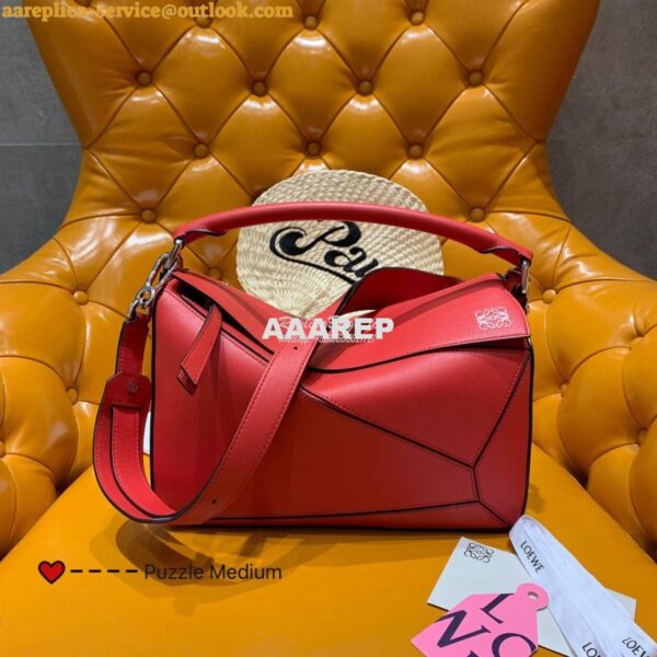 Replica Loewe Medium Puzzle Bag 63350 Red 3