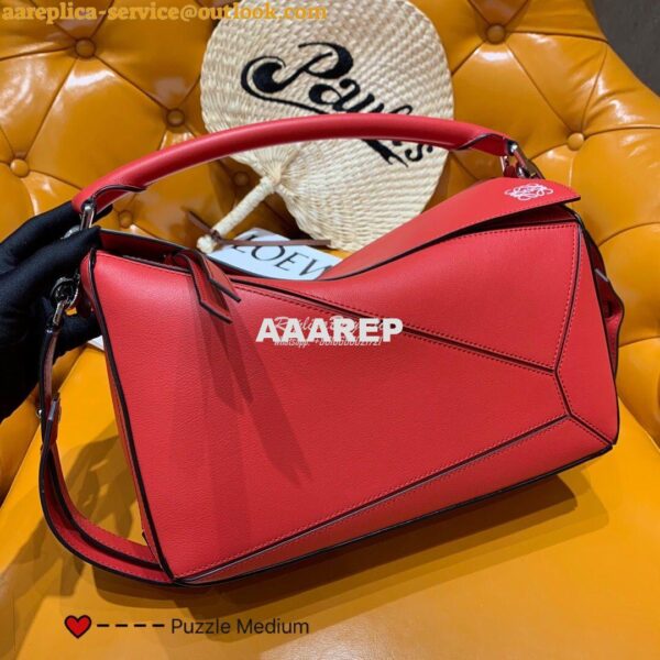 Replica Loewe Medium Puzzle Bag 63350 Red 4