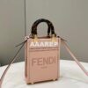 Replica Fendi 8BS051 Mini Sunshine Light Pink laminated leather shopper