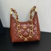 Replica Chanel Hobo Bag Shiny Lambskin AS4912 Black