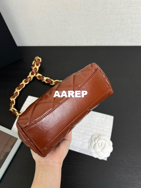 Replica Chanel Small Hobo Bag Shiny Lambskin AS4922 Brown 11