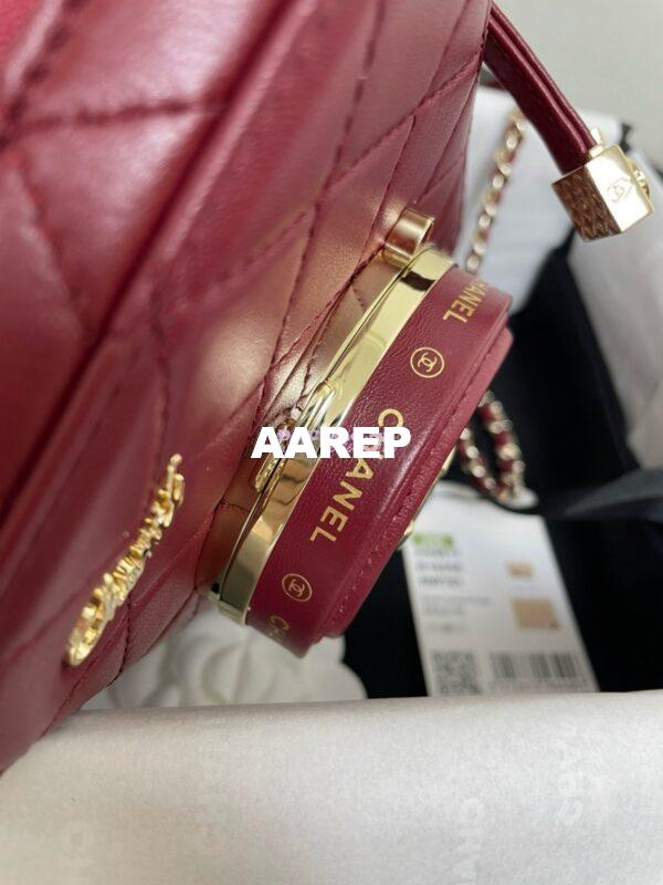 Replica Chanel Limited Edition Camera Bag Burgundy Lambskin Light Gold Hardware AS4817 5