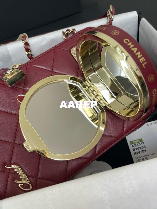 Replica Chanel Limited Edition Camera Bag Burgundy Lambskin Light Gold Hardware AS4817 6