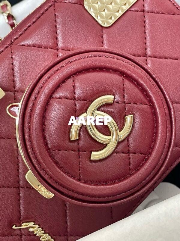 Replica Chanel Limited Edition Camera Bag Burgundy Lambskin Light Gold Hardware AS4817 7