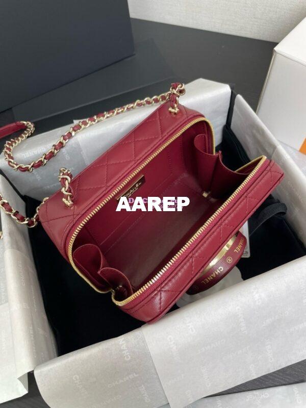 Replica Chanel Limited Edition Camera Bag Burgundy Lambskin Light Gold Hardware AS4817 11