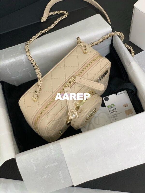 Replica Chanel Limited Edition Camera Bag Beige Lambskin Light Gold Hardware AS4817 4
