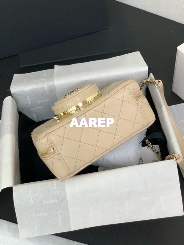 Replica Chanel Limited Edition Camera Bag Beige Lambskin Light Gold Hardware AS4817 9