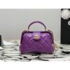 Replica Chanel 24P Shiny Lambskin Mini Bag With Top Handle AS4958 Red