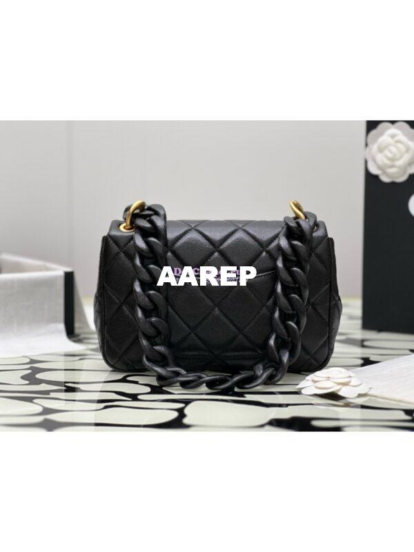 Replica Chanel 24P Black Caviar Shoulder Bag AS4788 7