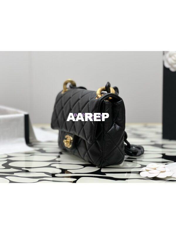 Replica Chanel 24P Black Caviar Shoulder Bag AS4788 8