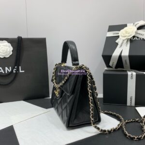 Replica Chanel 24SS Caviar Quilted Mini Retro Twist Top Handle Flap AS4711 2
