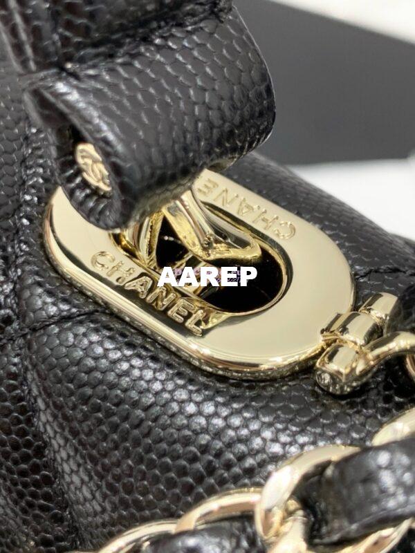 Replica Chanel 24SS Caviar Quilted Mini Retro Twist Top Handle Flap AS4711 5