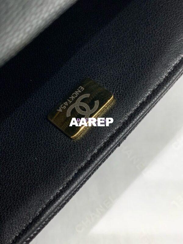 Replica Chanel 24SS Caviar Quilted Mini Retro Twist Top Handle Flap AS4711 9