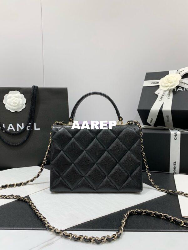 Replica Chanel 24SS Caviar Quilted Mini Retro Twist Top Handle Flap AS4711 10