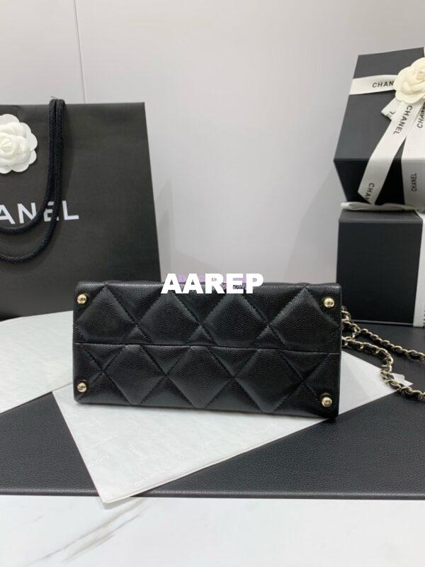 Replica Chanel 24SS Caviar Quilted Mini Retro Twist Top Handle Flap AS4711 11