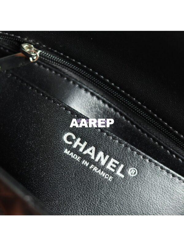 Replica Chanel Lambskin Mini Flap Bag With Top Handle All Black AS2431 17