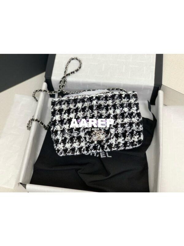 Replica Chanel 24P Small Flap Bag with Sequins Black & White AS4418 Limited Edition 3