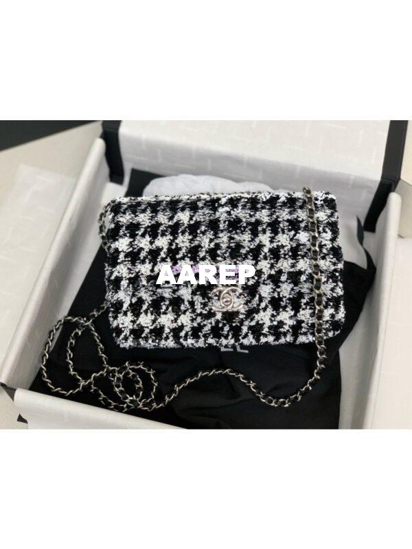 Replica Chanel 24P Small Flap Bag with Sequins Black & White AS4418 Limited Edition 4