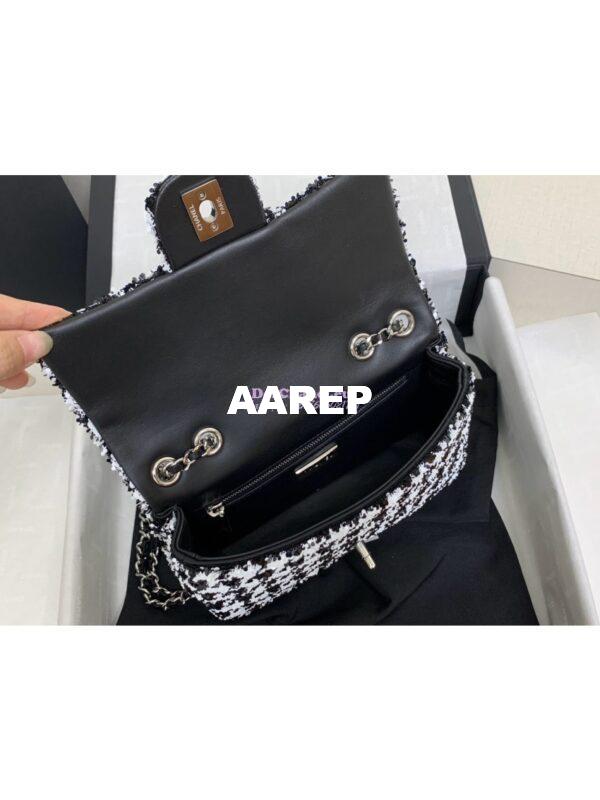 Replica Chanel 24P Small Flap Bag with Sequins Black & White AS4418 Limited Edition 6