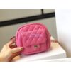 Replica Chanel Quilted Mini Classic Flap Bag Tiny Grainy Caviar with Edge Stitching Black
