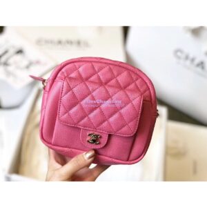 Replica Chanel CC Day Small Camera Case AS0005 Pink 2