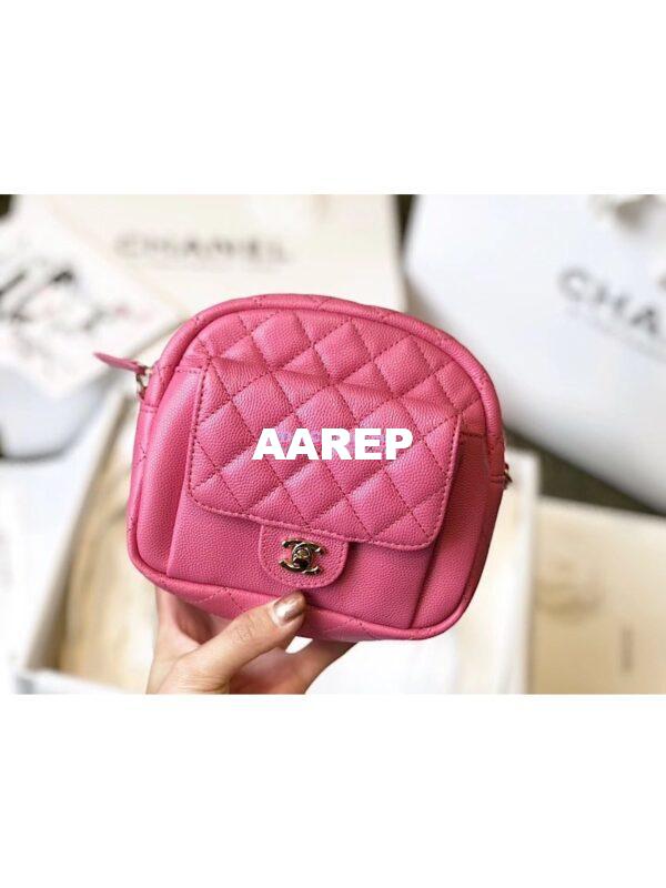 Replica Chanel CC Day Small Camera Case AS0005 Pink 4
