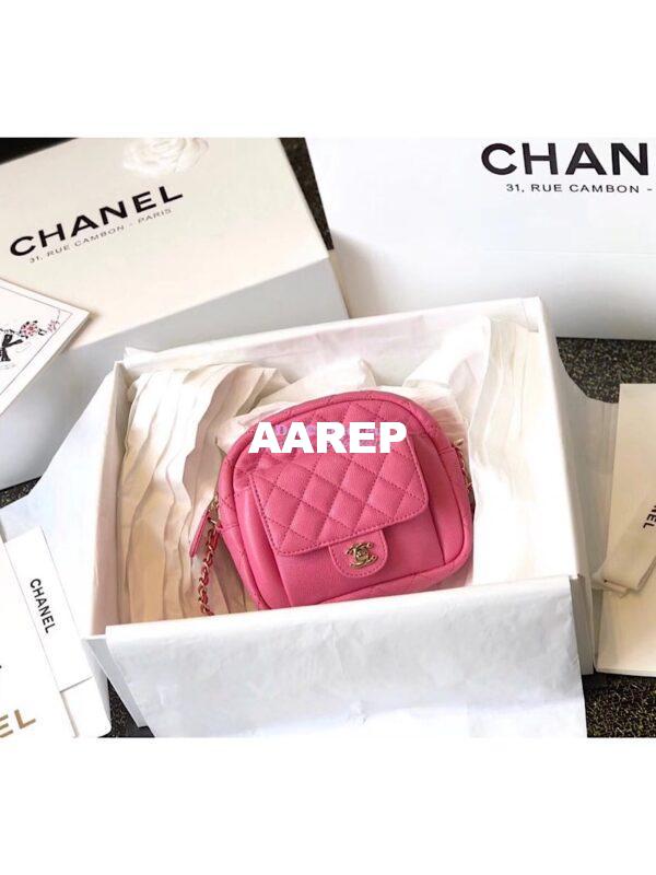 Replica Chanel CC Day Small Camera Case AS0005 Pink 5