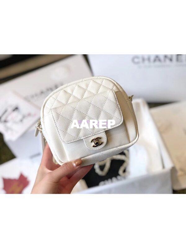 Replica Chanel CC Day Small Camera Case AS0005 White 5