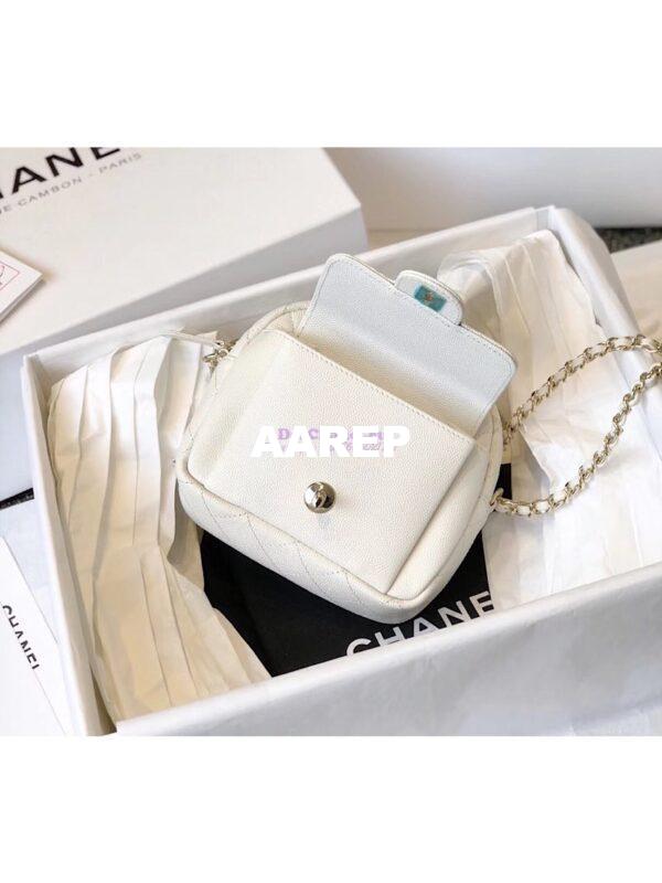 Replica Chanel CC Day Small Camera Case AS0005 White 10