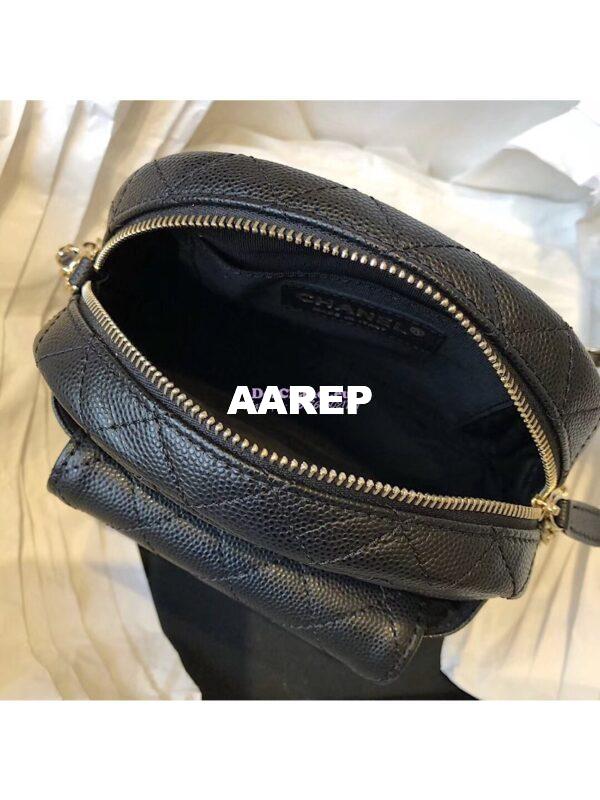Replica Chanel CC Day Small Camera Case AS0005 Black 7