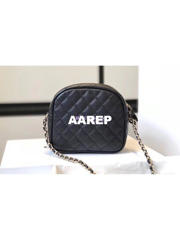 Replica Chanel CC Day Small Camera Case AS0005 Black 10
