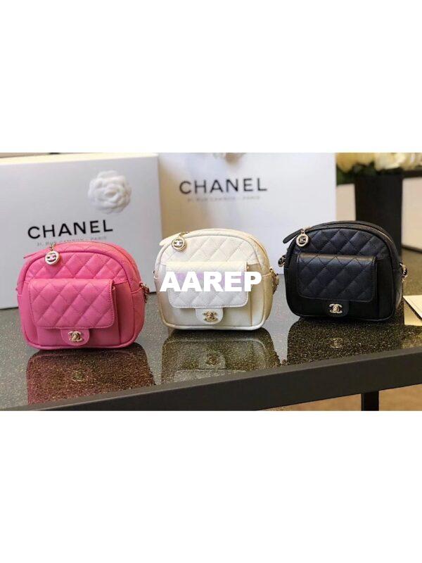 Replica Chanel CC Day Small Camera Case AS0005 Black 12