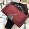 Replica Chanel Python Boy Chanel Flap Bag Ruthenium Hardware Dark Green