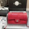 Replica Chanel Python Leather CF Classic Flap Bag Dark Green 13