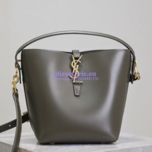 Replica YSL Saint Laurent Small Le 37 in Shiny Leather 7490362 Deep Musk