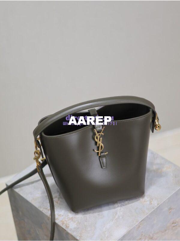 Replica YSL Saint Laurent Small Le 37 in Shiny Leather 7490362 Deep Musk 4