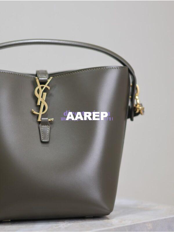 Replica YSL Saint Laurent Small Le 37 in Shiny Leather 7490362 Deep Musk 8