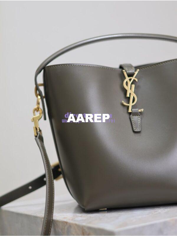 Replica YSL Saint Laurent Small Le 37 in Shiny Leather 7490362 Deep Musk 9