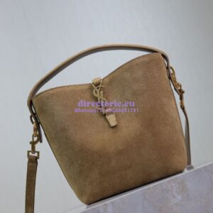 Replica YSL Saint Laurent Small Le 37 in Suede Leather 7490362 Golden Leaf 2