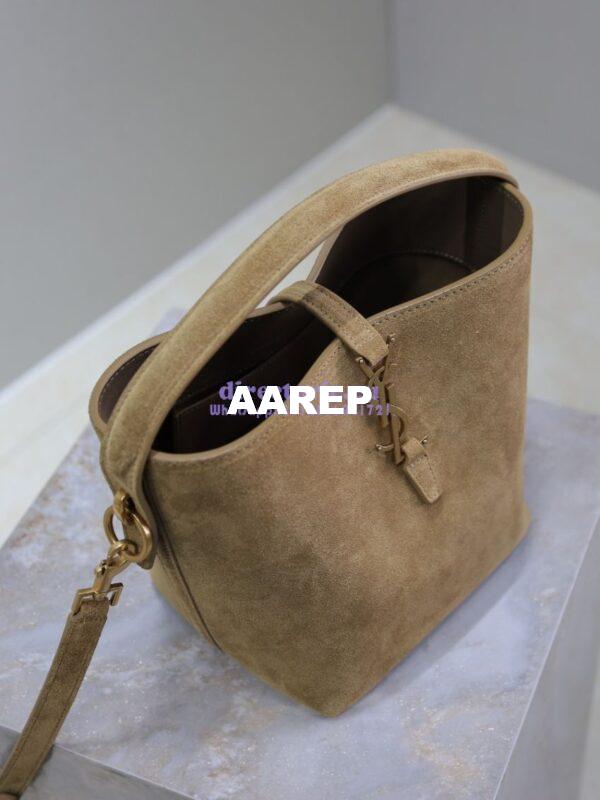Replica YSL Saint Laurent Small Le 37 in Suede Leather 7490362 Golden Leaf 6
