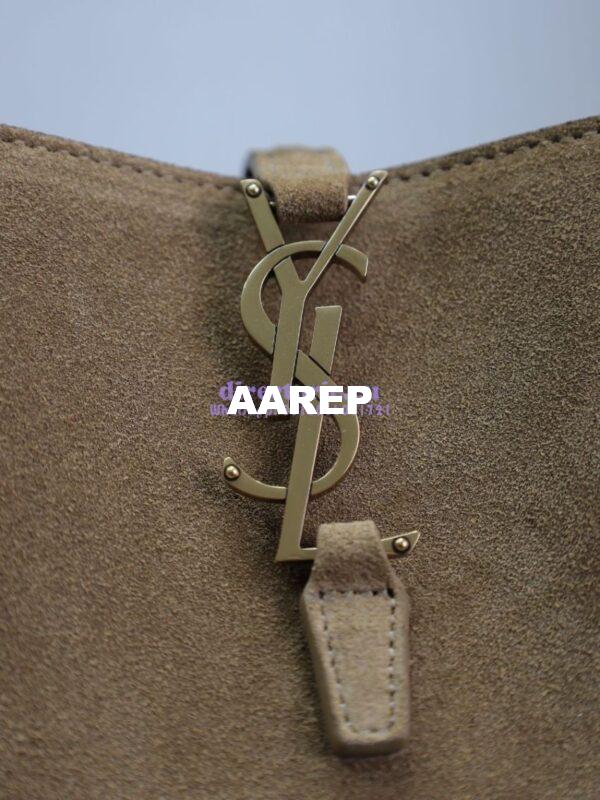 Replica YSL Saint Laurent Small Le 37 in Suede Leather 7490362 Golden Leaf 9