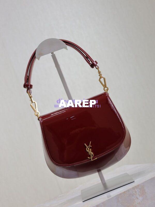 Replica YSL Saint Laurent Voltaire Top Handle In Patent Leather 8008460 Dark Red Wine 6