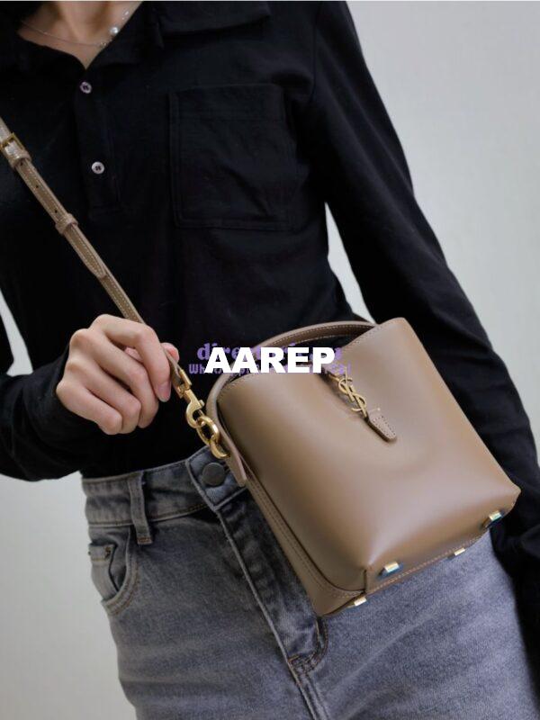 Replica YSL Saint Laurent Small Le 37 in Shiny Leather 7490362 Fox 17