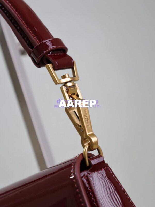 Replica YSL Saint Laurent Voltaire Top Handle In Patent Leather 8008460 Dark Red Wine 12
