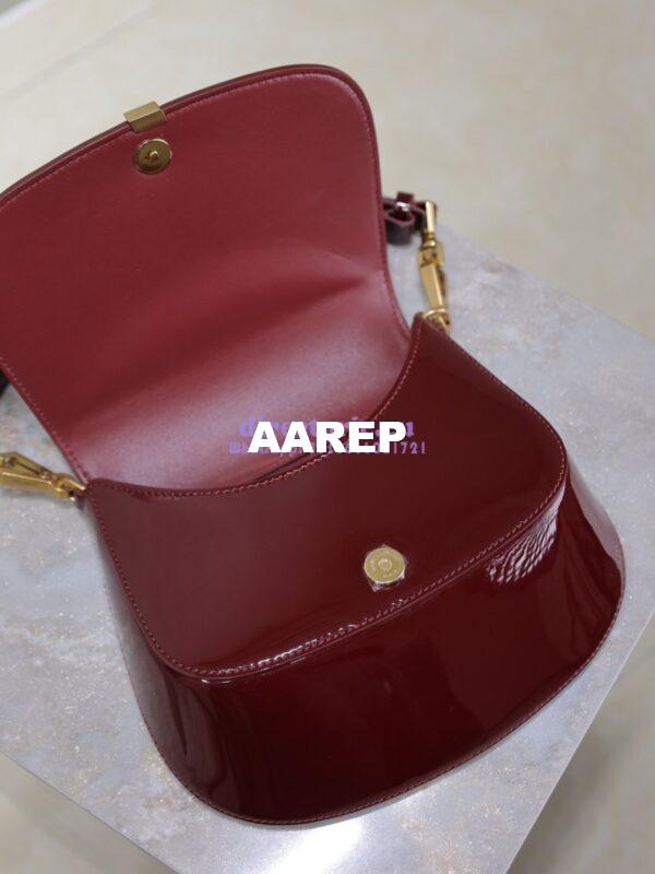 Replica YSL Saint Laurent Voltaire Top Handle In Patent Leather 8008460 Dark Red Wine 15