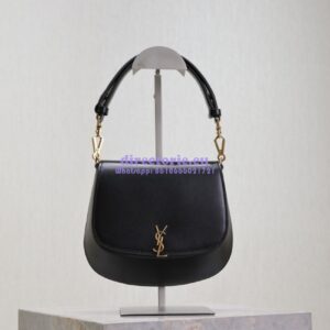 Replica YSL Saint Laurent Voltaire Top Handle In Box Leather 8008460 Black